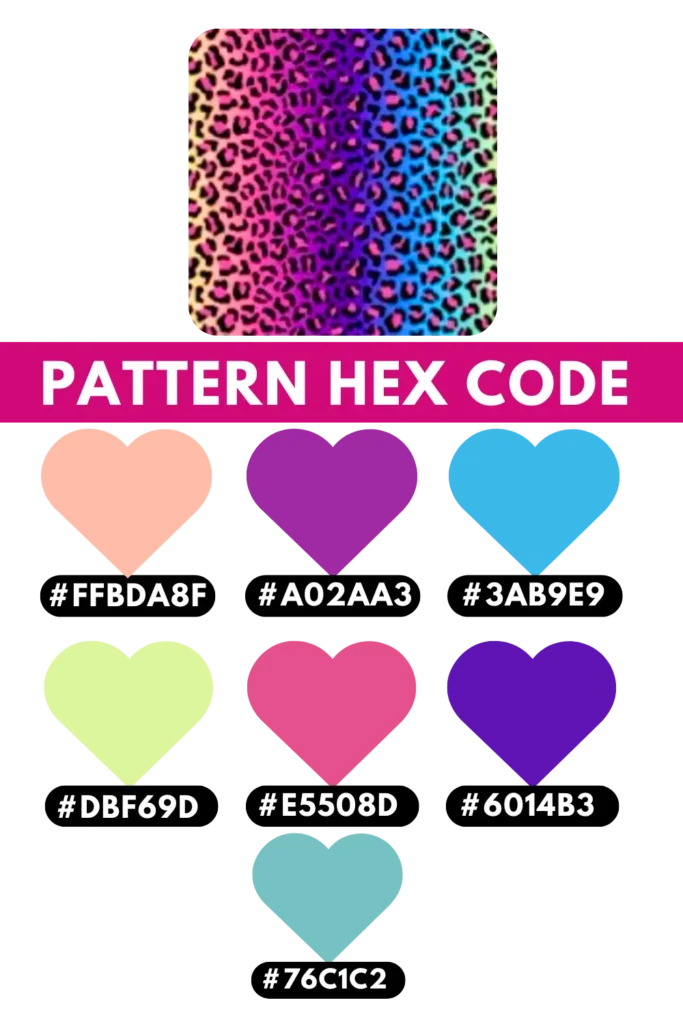 Rainbow Leopard Print Pattern